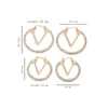 Luxury Stud Big Gold Silver Hoop Earring For Lady Women Orrous Girls Inlay Crystal Ear Studs Set Designer Jewelry Earring Valentine's Day Gift Engagement for Bride