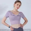 Yoga Outfit Femmes Sports Bras Crop Top Gym Collants d'entraînement Tops Fitness Sous-vêtements de course sans fil rembourré Tshirt Soutien-gorge sans couture Réservoir de danse