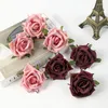 Decorative Flowers 10PCS Artificial Rose 8CM Flower Head Silk Wedding Decoration DIY Handmade Wall Shooting Set