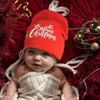 Nyfödd spädbarn baby beanie hatt mössa med marmerry julbrev för flickor och pojkar fotoprops gåva 230920