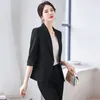 Kvinnors tvådelar Pants Spring Summer Formal Women Business Suit med och jackor Coat Ol Styles Professional Pantsuits Blazers Set Office