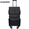 Custodie per cosmetici KLQDZMS Trolley da donna Oxford con scatola per trucchi Strumenti di bellezza di grande capacità Ruote Bagaglio a rotelle 230919