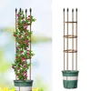 Trädgårdsförsörjning klättring växt trellis tomat stöd burar för blommor växter ram diy blommor vinstativ stativ