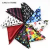 Handkerchiefs Musical Pocket Square Piano Stave Guitar Plaid Handkerchief Polyester Hankie Casual Party Cute Gift Tuxedo Bowtie Accessories 230919