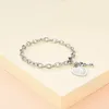 Charm-Armbänder, 26 englische Buchstaben, Armband für Damen, Schmuck, Geschenk, Edelstahl, Schlüsselzubehör