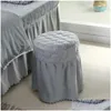 Bedding Sets 4Pcs Beautif Beauty Salon Mas Spa Use Coral Veet Embroidery Duvet Er Bed Skirt Quilt Sheet Custom S Drop Delivery Home Ga Dhc25