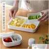 Servis uppsättningar China High Quality Lunch Box Håll Freshing Bento Boxes Betyg Mikrovågsbehållare med separata rutnät Drop Delivery Hom Dhdhn