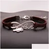 Charme pulseiras cheer líder chifre desejo infinito amor veet corda envoltório pulseira para mulheres homens luxo esportes jóias presente gota entrega dha83