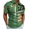 DIY Clothing Polo Shirt Summer Mens Casual Fashion Clover 3D Printed Polo Neck skeleton Customized Tees & Polos New