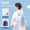 Raincoats Children's Raincoat EVA Non Disposable With Schoolbag Position Boys And Girls Cartoon Baby School Poncho