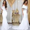 2021 Grande taille arabe Aso Ebi perlée sirène robes de mariée sexy manches longues col transparent robes de mariée en satin ZJ4652540