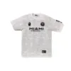 T-shirty męskie Bape x Miami A kąpielnia Ape Rzadka goryl głowa T-koszulka TEE TEE Krótkie rękawie haikyuu anime gra 411