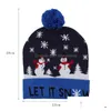 Utsökt julhatt stickad högkvalitativ Coghet Beanie Cap Party Decoration Kids ADT Nyårsgåvor Drop Delivery DHRH6