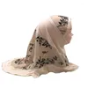Vêtements ethniques Enfants Enfants Filles Musulman Islamique Arabe Imprimer Fleur Hijab Turban Chapeau Chapeau