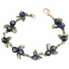 Link Chain Huanzhi 2021 Doce Metal Planta Folhas de Água Doce Pérola Fruta Blueberry Pulseira para Mulheres Meninas Festa de Aniversário Jewelry250W