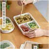 Servis uppsättningar China High Quality Lunch Box Håll Freshing Bento Boxes Betyg Mikrovågsbehållare med separata rutnät Drop Delivery Hom Dhdhn