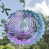 التماثيل الزخرفية 3D Wave Wave Chimes Tree of Life Spinner Bell Pendant للغرفة الحفلات في الهواء الطلق ديكور عيد الميلاد معلقة