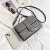 New Versatile Small Square Water Ripple Solid Color Quality Tofu 2024 Handbag sale 60% Off Store Online
