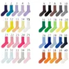 Donne calzini 40 colori Calcini invernali in stile solido Corea Calza calza di cotone Cotone colorato Sport Sport traspirante morbido
