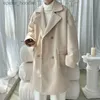 Men's Wool Blends Winter Double Breasted Woolen Coat Men Warm Fashion Casual Long Korean Loose Oversized Trench s Overcoat L230919