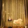 Autres fournitures de fête d'événement USB LED Garland Rideau Lights 8 Modes Télécommande String Light Décor pour mariage Noël Maison Chambre Année Lampe 230919