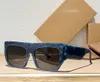 Rechteckige Sonnenbrille mit Nieten, schwarze graue Gläser, Damen und Herren, Designer-Sonnenbrillen, UV400-Brillen mit Box