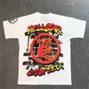 Men's T-Shirts Hellstar Tee Large Track Printed Cotton White 1 1 High Street Trend Short T T230919