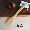 Spatule cuillère en bambou 6 Styles, ustensile en bois Portable, tourneurs de cuisine, support de mélange fendu, pelles de qualité