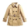 baby jongen kleden bruin kid mode zeelt jassen 100-160 cm peuter jongens uitloper kleding sets katoen materiaal 2023