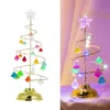 Ornement d'arbre de Noël romantique en acrylique LED en cristal brillant, arbres de Noël, artisanat d'art, alimenté par batterie, pour la maison, la chambre à coucher, cadeau de décoration de Noël