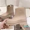 Designer schoen dames rubberen laarsjes schuim reliëf enkellaarzen platform dikke bodem antislip regenlaarzen maat