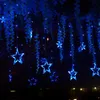 LED String Party 2.5m Noel Işıkları AC220V veya 110V Peri Işıkları Yıldız Perde Parti Düğün Çelenk Aydınlatma Dekorasyonu HKD230919
