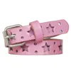 Cinture Cintura sottile cava personalizzata Pentagramma creativo Design a forma di cuore Jeans Y2k da donna stile ragazza piccante