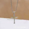 x Ketting Draad Dy Cross Designer Mannen Vrouwen Hanger Luxe Fashion Line Retro Wear Kettingen Verjaardagscadeau