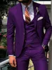 Men's Suits Blazers ANNIEBRITNEY Dark Blue 3 Piece Slim Men Fashion Suit Cutsom Groom Wedding Tuxedo Prom Tailor Made With Pants 230919