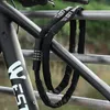 Fietssloten WEST BIKING Combinatiefietskettingslot 65-150cm Draagbaar Antidiefstal 4 Code Veiligheid Fietskettingslot MTB Racefietsaccessoires 230919