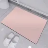 Badmatten Moderne Effen Kleur Diatomeeën Ooze Tapijt Super Waterabsorberend Antislip Toiletten Kamer Deur Voet Mat Sneldrogend Badkamer