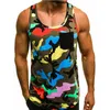 Novo músculo dos homens sem mangas tanque superior homem treino camo fino ajuste t musculação roupas esportivas casuais coletes de fitness verão topos male331s