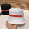 Bucket Hat Designer Simple Fashionable Italian Street Style Classic Style Wide Brim Hats Decorated With Red Ribbon Bucket Hats Fitted Hat HatsFor Men Women