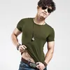 メンズスーツA2698メンTシャツv首の男Tシャツの男性フィットネスTシャツTシャツTOPS TEES衣類