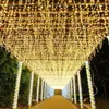 LED Strings Party EU 220V Decoraciones navideñas para el hogar LED Icicle Cortina String Light Garland Calle al aire libre La casa Invierno 5M Droop 0.6-0.8m HKD230921