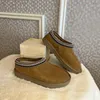 Botas femininas designer botas de neve austrália botas camurça pele de carneiro curto ultra mini plataforma slides tasman chinelos ao ar livre sapatos com caixa