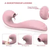 Sexspielzeug-Massagegerät, 3-in-1-Dildo-Vibrator zum Zungenlecken für Frauen, G-Punkt-Klitoris-Stimulator, weibliche Masturbation, erotische Lieferungen für Erwachsene