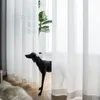カーテンノーン最高品質の豪華なシフォンリビングルームの寝室の装飾窓用の白い白い薄いカーテンボイルズチュール230919