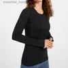 Women's Blouses Shirts lu-12 Yoga Tops Women's Tech ladies Sports T Shirts long sleeve outfit T-shirts Thumb Hole Wicking Knit Breathable Fitness Workout Shirt L230919