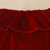 Kleidungssets geborene Mädchen Kleidung Frühling Herbst Langarm Bodyuit Red Fackelhosen Stirnband Weihnachtsoutfits