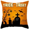 CUSHionDecorative Pillow 45x45cm Happy Halloween Cushion Cover Pumpkin Print Pillowcase Devil Decorative 230919