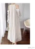 Maternity Dresses Plus Size Halter Collar Hollow Out Embroidery Maternity Dress Long Elegant Pregnant Women Dresses with Romoveable Sleeve