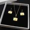 Designer Necklace Set Earrings For Women Luxurys Designers Gold Necklace Pendant Earring Fashion Jewerly Gift With Charm D2202181Z260a