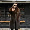 Parkas en duvet pour hommes manteau de vison mi-long vison entier automne et hiver grande taille Plus velours épaississement Imitation fourrure de raton laveur vêtements pour hommes 230919